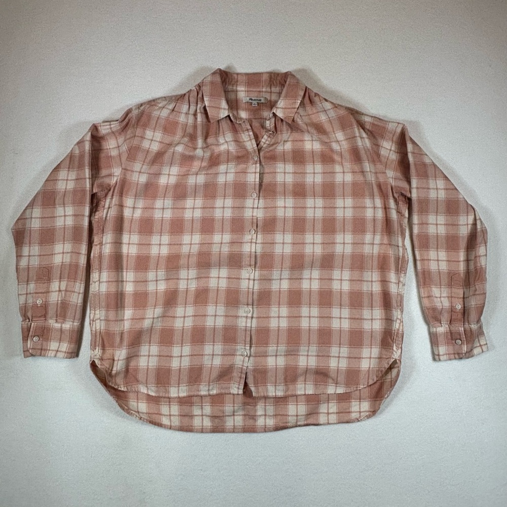 Madewell‎ Pink and Cream Plaid Shirt
